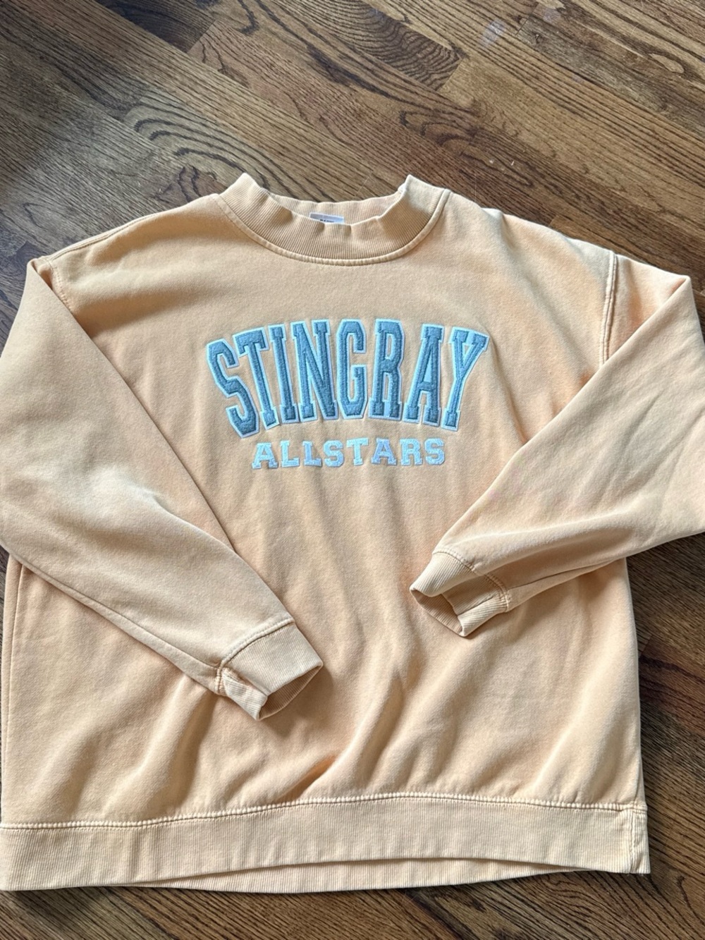 ORANGE 'Stingray Allstars' Sweatshirt with grey Applique